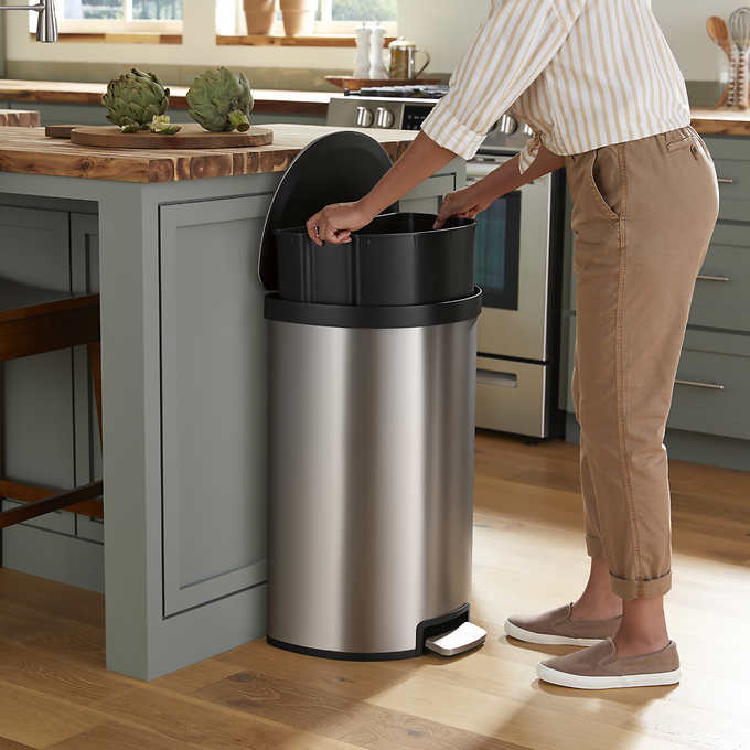 Kohler 45L Semi-Round Step Trash Can